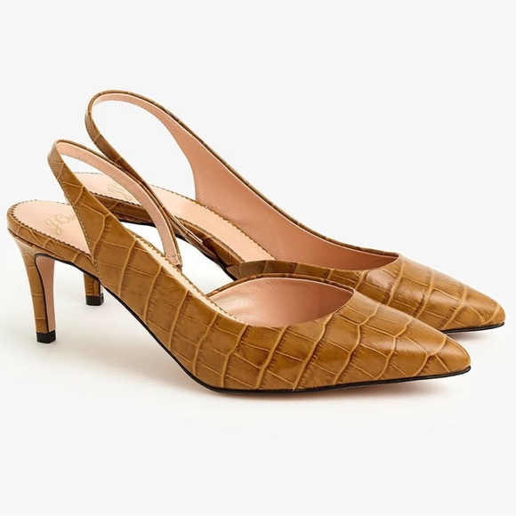 Colette d’Orsay Pumps Crocodile Embossed Leather SOLD OUT - Picture 2 of 14